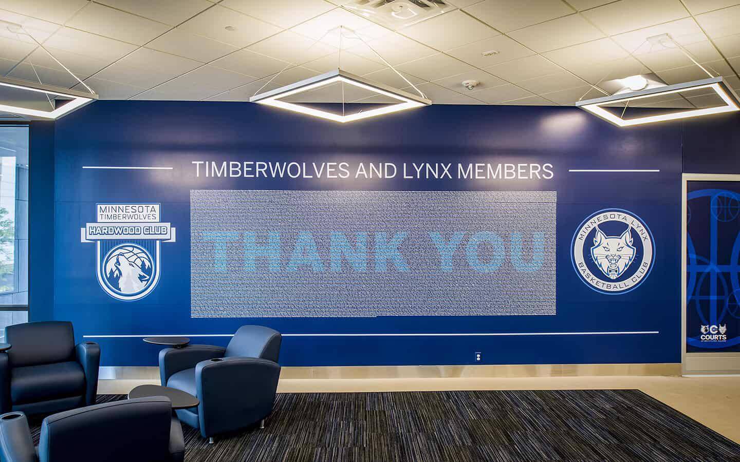 Timberwolves “Thank You” Wall