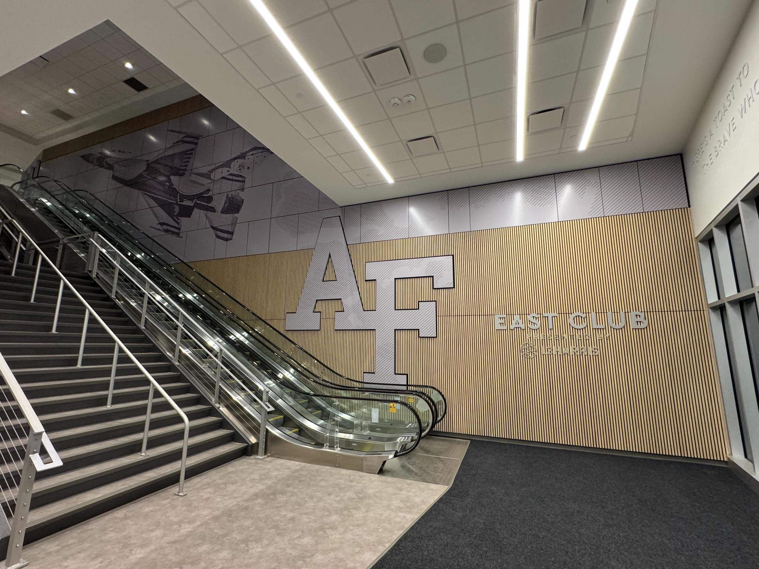 Falcon Stadium renovation, Air Force Academy, stadium design, donor recognition, sports branding, wayfinding design, immersive fan experience, stadium modernization, football and lacrosse integration, architectural heritage