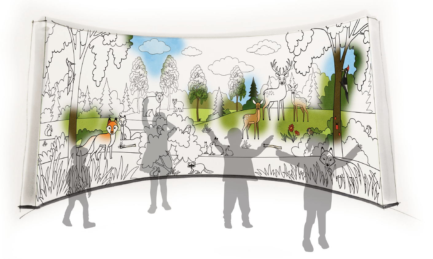 Children's Mercy Coloring Book Wall